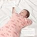 Organic 3-Way Wearable Swaddle Blankets Sleep Sacks with Arms Up, Hands Up Sleeping Sack Easy Diaper Changing Sleeping Bag for Baby Boy Girl Newborns Transitions to Arms-Free Calms Startle Reflex