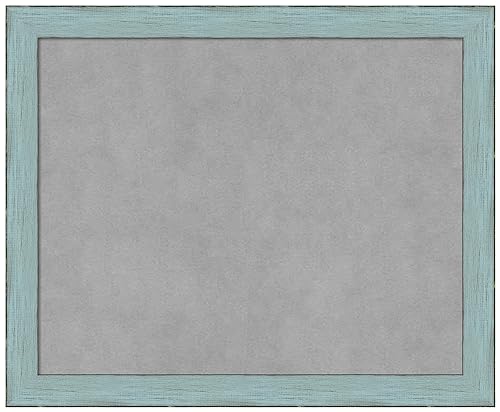 Amanti Art Blue Framed Magnetic Board, 22x18, Country Rustic Office Decor