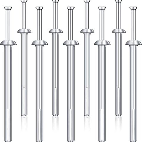 Dunzy 100 Pcs 1/4" x 3" Drive Nail Anchors Cover