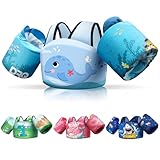 DRQ Toddler Swim Vest, Toddler Floaties for 22-66lbs Kids, Puddle Jumper Kids Life Jacket with Shoulder Harness Arm Wings for Girls Boys 2 3 4 5 6 Years Old