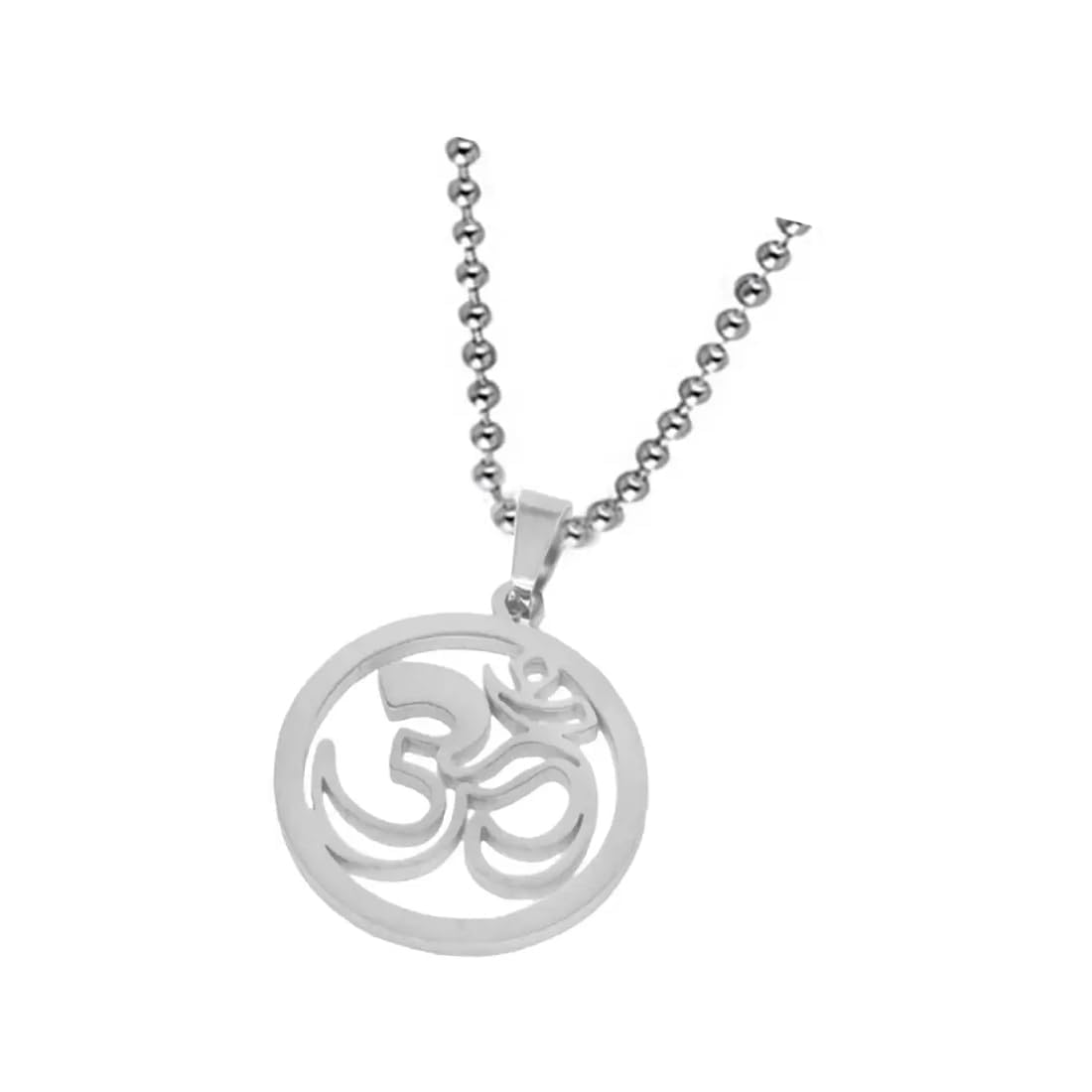 OHM Hindu Buddhist Life Tree Om Charm Locket With Chain Stainless Steel Pendant Set-image-19