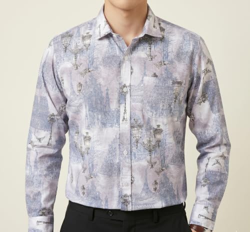 Image of UNM Men's Printed, Slim Fit, Casual Shirt.