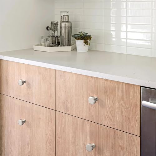 Image of 10 Pack 1-1 /5Inch(30mm) Cabinet Knobs Brushed Nickel Dresser Drawer Pulls Kitchen Satin Nickel Cabinet Knobs Cabinet Hardware for Cupboard