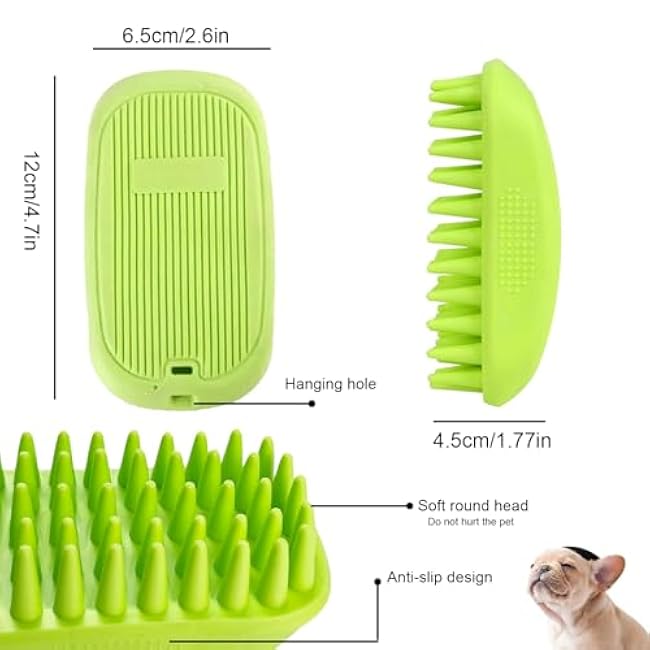 Cat Grooming Brush Kit, 4PCS Pet Self Cleaning Kit for Short & Long-Haired Cats, Small Dogs, Deshedding Brush, Bath Brush & Nail Clipper Set-O5dgMqmJ