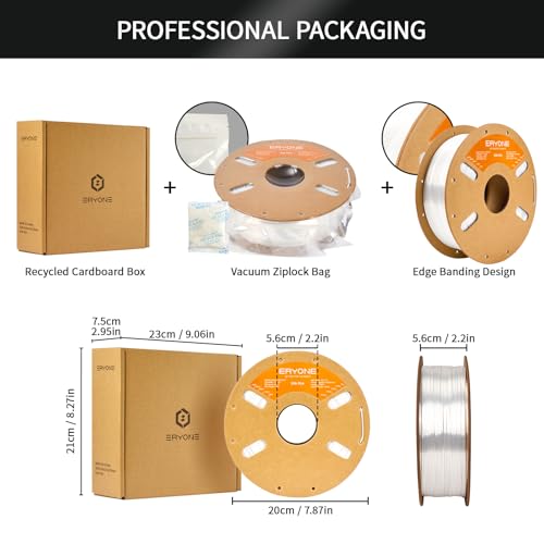 Image of ERYONE Silk PLA Filament for 3D Printer 1.75mm + /- 0.03mm, Shiny Filament 1kg (2.1lbs) /Spool, Silk White