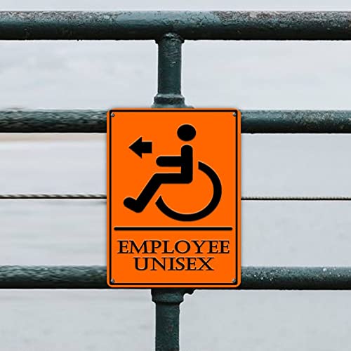 Plaque de toilettes unisexe en aluminium de 40x30 cm pour signalisation extérieure