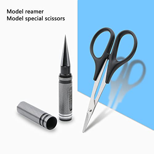 Rchobbytop 96Pcs Rc Body Clips Universal R Pins For All 1/5 1/8 1/10 1/16 1/18 Scale & 0-14Mm Hole Puncher Reamer & Vehicle Shell Scissor Set For Buggy Crawler Monster Truck Baja On-Road Drift Car #TOP3