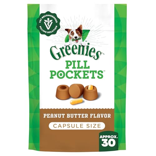 Greenies Pill Pockets for Dogs Large, Peanut Butter, 7.9 oz