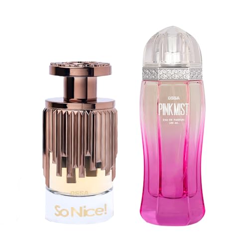 Image of Ossa So Nice Eau De Parfum 100ml For Women With Musky Notes and Pink Mist Eau de Parfum 100ml For Women With Fruity Notes | Long lasting Perfume Combo (Pack of 2)
