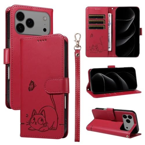 Étui portefeuille iPhone 11 Pro chat papillon pour vos sorties