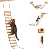 Katzenleiter 180cm Sisalseil Katzenleiterbrücke Wand mit 13 Treppe