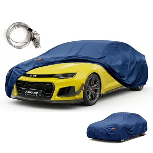 Image of Kaugung Custom Fit Car Cover for Chevrolet Chevy Camaro (SS, RS, ZL1, 1LE, LS /LT), Heavy Duty Waterproof All Weather Outdoor Protection, Breathable Coupe & Convertible