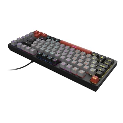 TECLADO MECANICO 75% PCYES KIRIN BLACK VULCAN - SWITCH RED - LED RAINBOW - PTKR75RD