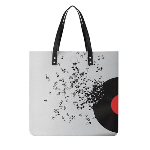 Tote bag Musique blanc femmes : sac à main shopper de voyage aux finitions soignées