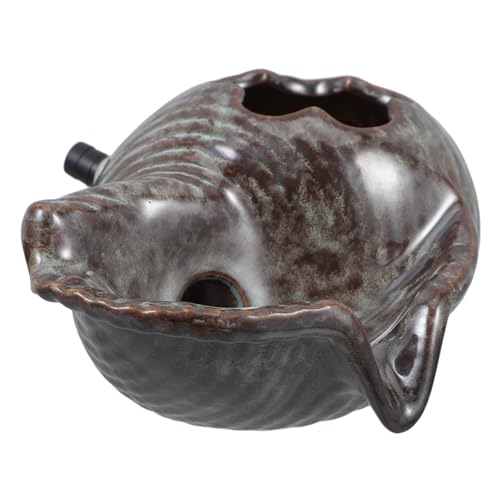 OFFSCH Fontaine Cracheuse en Céramique avec Motif De Conque pour Aquariums Et Statues Décoratives