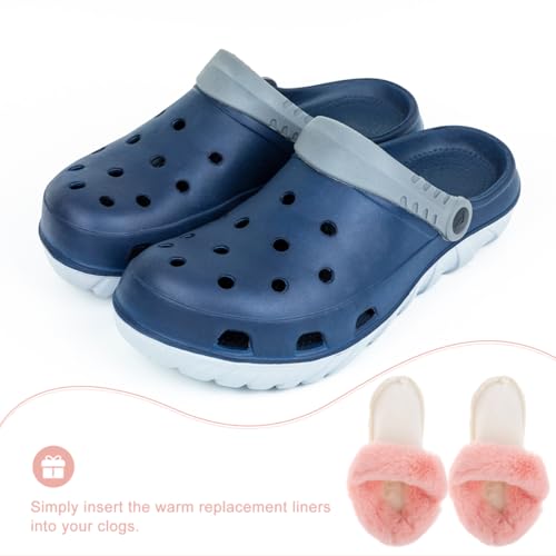 Par de plantillas peludas desmontables para zapatos miniatura 3