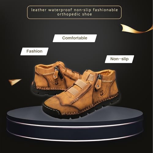 Matufit Shoes for Men, Matufit Men's Leather Waterproof Shoes, Fashionable Comfortable Slip-On2