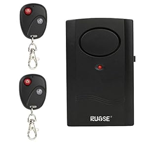 Rupse Motorrad Alarmanlage mit 2 Fernbedienung, 120 db Vibrationsalarm Hohe empfindlichkeit für Elektroautos, Motorräder, Autos, Drinnen und draußen