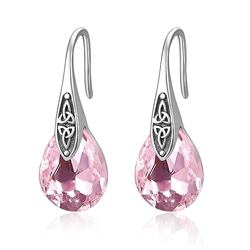 Boucles d'oreilles pendantes celtiques en argent pour look quotidien femme