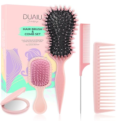 DUAIU 5Pcs Hair Brush Set, Curl Defining…