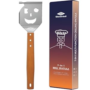 Grill Spatula for Outdoor Grill, 7-in-1 BBQ Spatula for Grill, 17 Inch Long Barbecue Tool, Perfect BBQ Gifts for Men (Color Box Packaging)