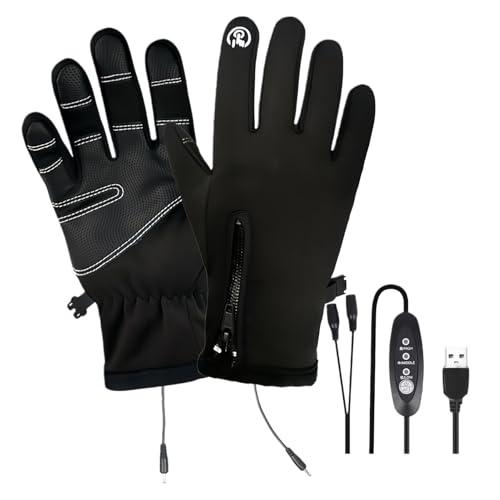 Guantes calefactores para ciclismo y jardinería invernal con pantalla táctil USB unisex
