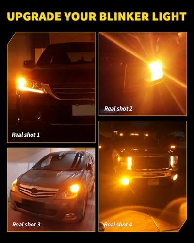 image for AUXLIGHT 7440 7441 7443 7444 T20 992 W21W LED Bulb Amber Yellow, Ultra