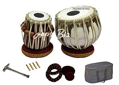 Steel Tabla Set with Gaddi, Hammer, Cover & Bag for Beginner or P...