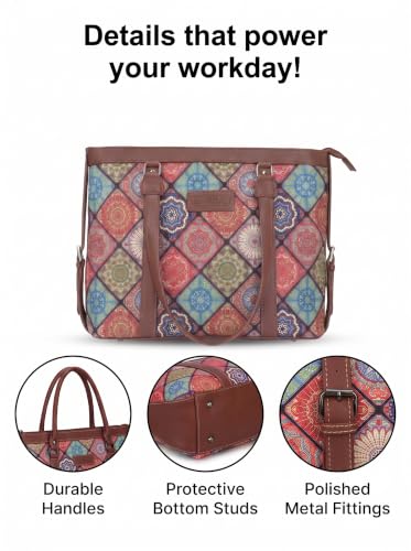 Image of Stylish Tote Bags for Office Use | Laptop Bag 15.6 inch | Purse for Women | Vegan Leather Handbag | Daily & Travel Use |
