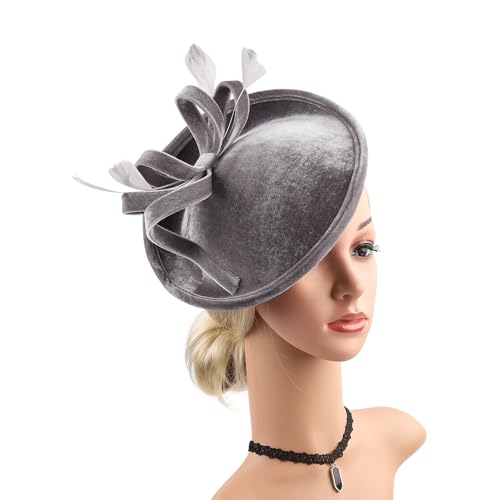 Bubbmi Women Velvet Fascinator Hat thumb #1