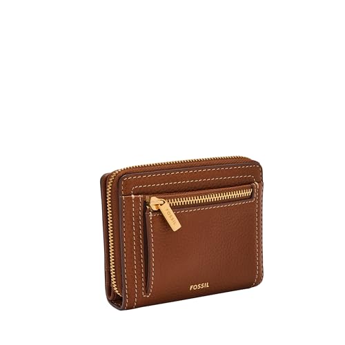 Image of Fossil Women's Logan RFID-Blocking Leather Mini Multifunction Bifold Wallet