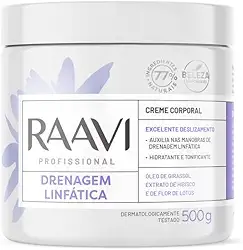 Raavi Creme Drenagem Linfática 500G