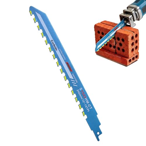 Lame Scie Sabre Pierre 240mm Carbure Métal Dur Maçonnerie Béton Brique Ciment Coupe Universelle Accessoire 1 Pièce