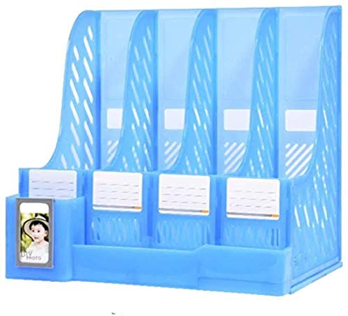 Preisvergleich Produktbild Schreibtischlampe Aktenschränke Desktop Datei Box Magazine Kunststoff Dateitrennung Desk Zubehör Storage Manager Home Office Möbel (Color : D)