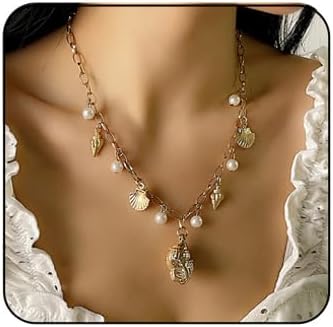 Summer Charms Necklace Women Oceanstyle Multielement Trendy Pearl Shell Conch