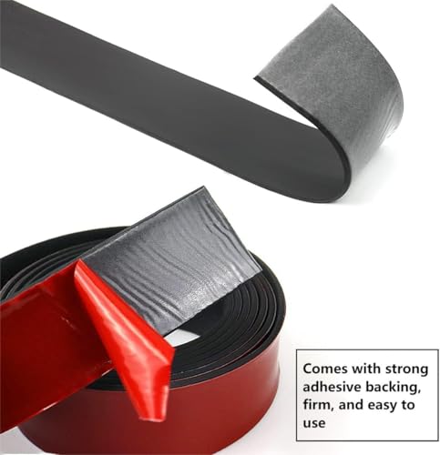 Gummistreifen Selbstklebend - Neopren Gummimatte Gummiplatte, Vollgummi Gummiprofil, für Dichtungen, Bodenbeläge Schutz, Vibrationsschutz, Abdeckung, Puffern, DIY (50mm(B) x1.5mm(D) x3.2m(L))