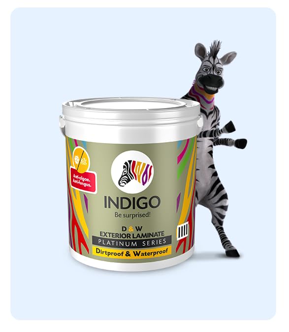 Image of Indigo Dirt and Waterproof Exterior Laminate Platinum Series | High UV Resistance | Algae & Water Protection | Long-Lasting Exterior Finish | 4 L Super White