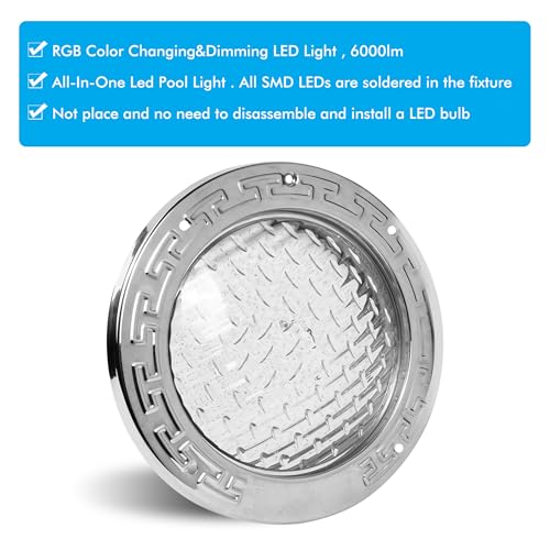 Hqua 4010101 Pn01Dc 120V Ac Remote Control Led Rgbw Color Change Inground Pool Light thumb #7