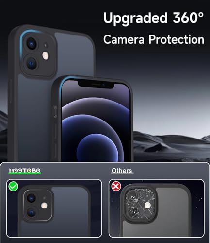 Mootobo iPhone 12 Case 6.1 inch, Military-Grade Protection 360° Full Body Frosted Translucent Back Phone Cover - Image 2