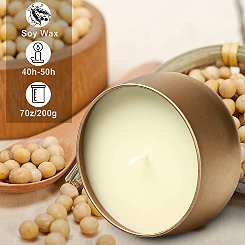 YMing Duftkerzen Mexikanische Orangenblüte, 100% Soja Wachs Kerzen in Dosen, 7 Unzen Aromatherapie, Dauer 40-45 Stunden, Entspannung, Meditation, Heimduft, Duftkerzen Geschenk für frauen - Image 4