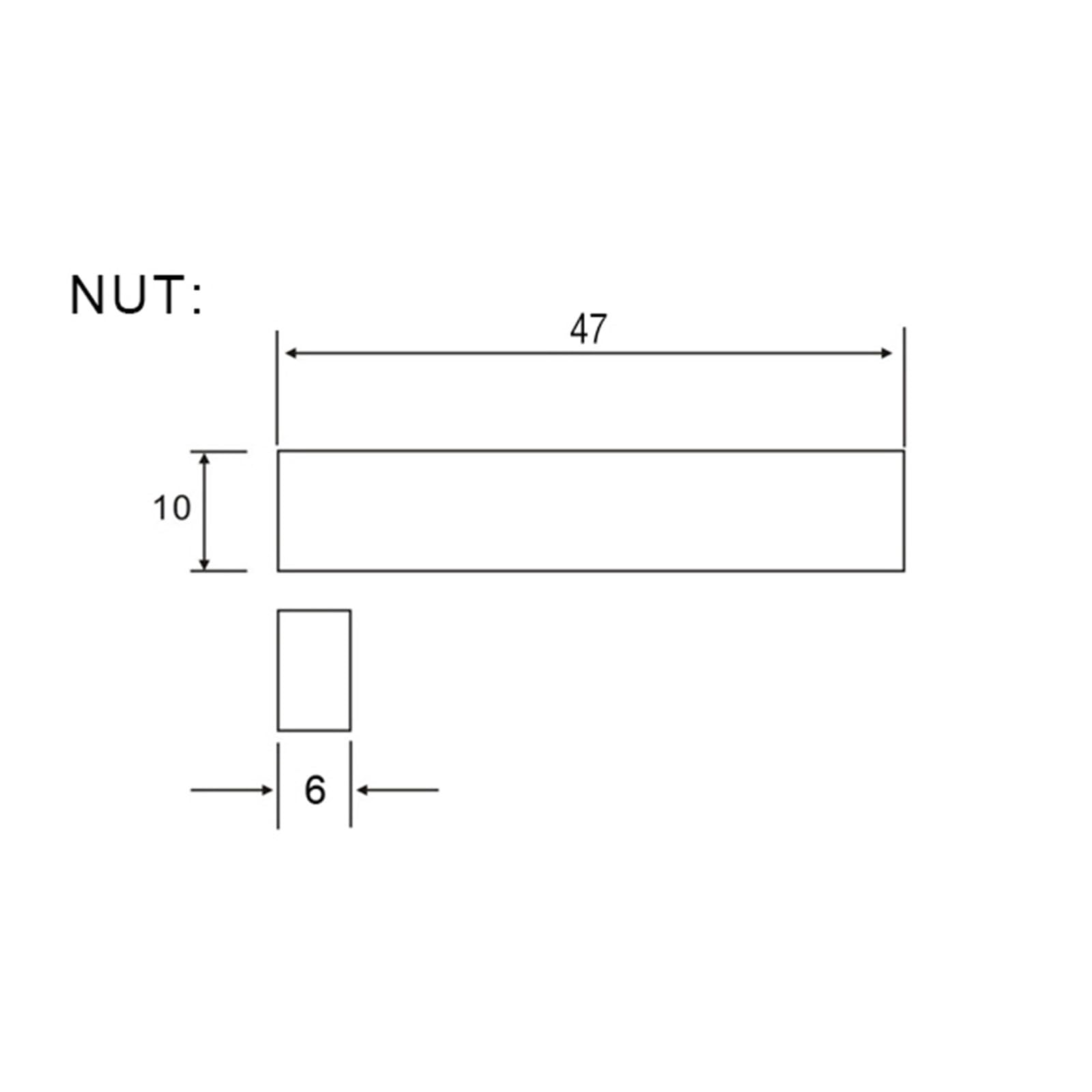 Nakrętka Gitary 100 Sztuk DIY Puste Siodło Z Kością Nakrętka Do Basu Elektrycznego Akustyczna Gitara Klasyczna Mandolina Ukulele(Nut 52MM)