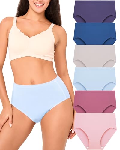 Image of BAMBOO COOL Women's Underwear Soft Panties for Women Full Coverage Ladies Underpants Full Coverage Briefs,6 Pack