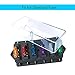 ESUPPORT Car Truck 6 Way Circuit Standard ATO Blade Fuse Box Block Holder 12V 24V