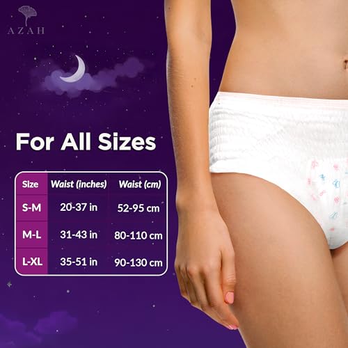 AZAH Disposable Period Panties For Women (M-L Pack of 6) | Leak Proof Disposable Panties After Delivery | 360° Coverage | Heavy Flow | Overnight Protection | Rash Free Period Panty - Image 5