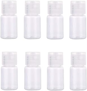 24 Pcs 0.17oz/5ml Clear Plastic Empty Bottles Refillable Travel Containers with Flip Cap Toiletry Bottles Cosmetic Sample Bottles for Shampoo Body Wash Lotion Cream Toner Essential Oil