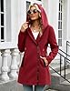 Vancavoo Zip up Hoodie Women Fleece Long Sleeve Sweatshirts Ladies Casual Fall Jacket Lightweight Coat Loose Hooded Outwear with Pockets,Wine red,S #2