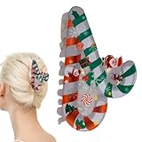 Scovzzx Christmas 爪付きクリップ | 女性用 スタイリッシュ アクリル 太め ヘアクリップ,かわいい 美しい アクセサリー バレッタ ブライズメイド パーティー ウェディング 女の子 ハロウィン ホリデー フォーマル 女性 花嫁 秋 ビーチ