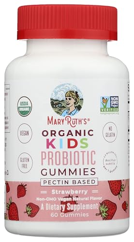 Mary Ruths Organic Kids Strawberry Probiotic Gummies 60 CT
