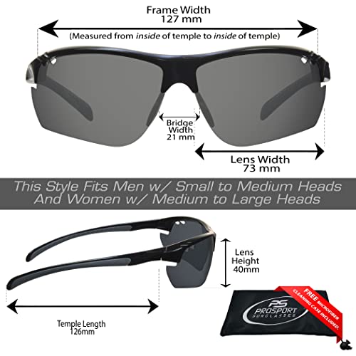 Image of proSPORT Polarized Sport Sunglass Adjustable Nose Piece Fishing Cycling Golf