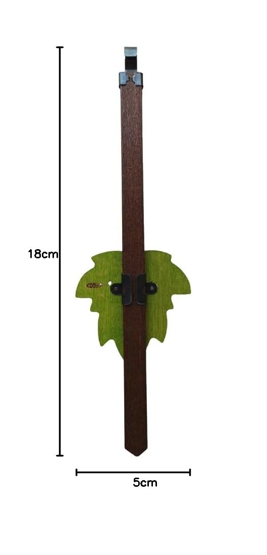 KD89 Bilanciere in legno per pendolo a cucù – Piccolo modello foglia di quercia – verde – Made in Germany
